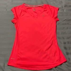 Nike Running fluorescent orange shirt